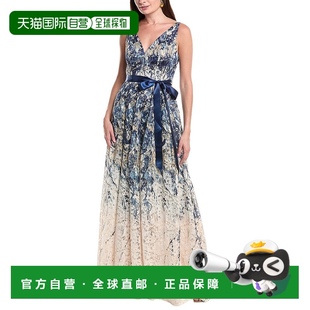 蓝色 Ruiz蕾丝礼服 连衣裙长裙美国奥莱直发 Rene 自营