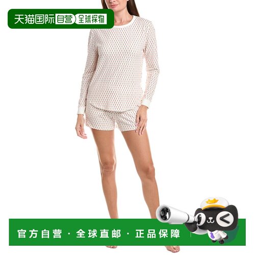 自营bedhead床头2pc短睡衣套装-粉红色 美国奥莱直发短裤