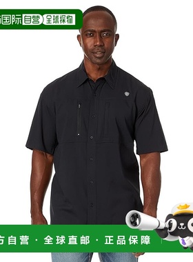1h可退 香港直邮潮奢 ariat 男士 Venttek 合身衬衫 black黑色 舒