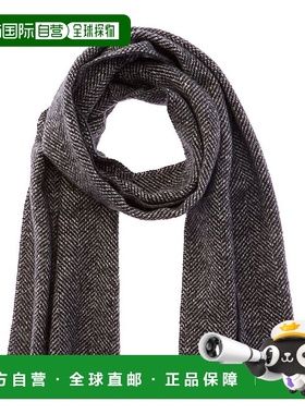自营Vince Herringbone Boucle Wool & Alpaca-Blend Scarf - bla