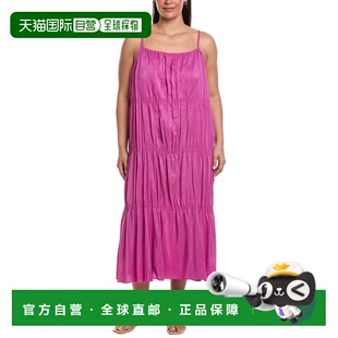 自营EILEEN FISHER烟熏真丝连衣裙-葡萄 美国奥莱直发