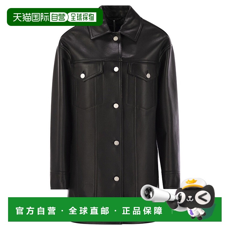 自营max maraGirino - Nappa Leather Over Jacket - black 美国