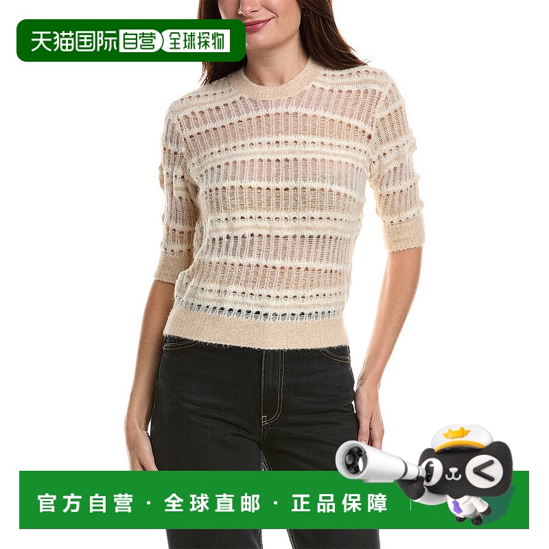 自营frame denimFRAME The Stitch Mix Wool & Alpaca-Blend Swea