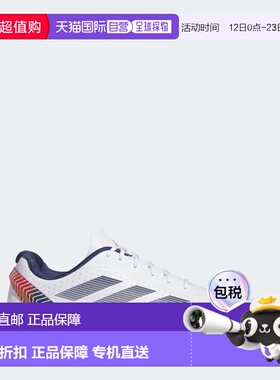 自营男士adidas Adizero ZG无尖钉高尔夫球鞋-云白色/深蓝色/红色