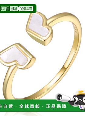 自营geneviveSterling Silver 14K Gold Plated with Mother of P