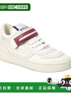 自营 Bally Royce白色皮革运动鞋 美国奥莱直发巴利厚底