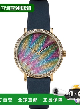 自营 Timex水晶天体光学女士手表-蓝色 美国奥莱直发天美时