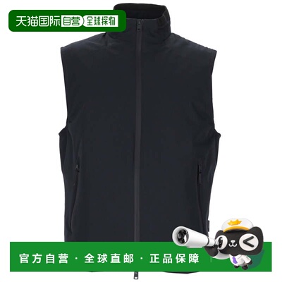 自营woolrichBlack Waterproof Zip Up Vest - black 美国奥莱直