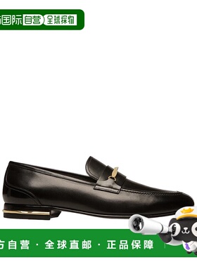 自营 Bally Genos 6304150 男士黑色小牛皮乐福鞋 - 黑色 美国奥