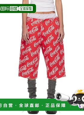 1h可退 香港直邮潮奢 Erl 女士 红色印花短裤 ERL08P003 red红色