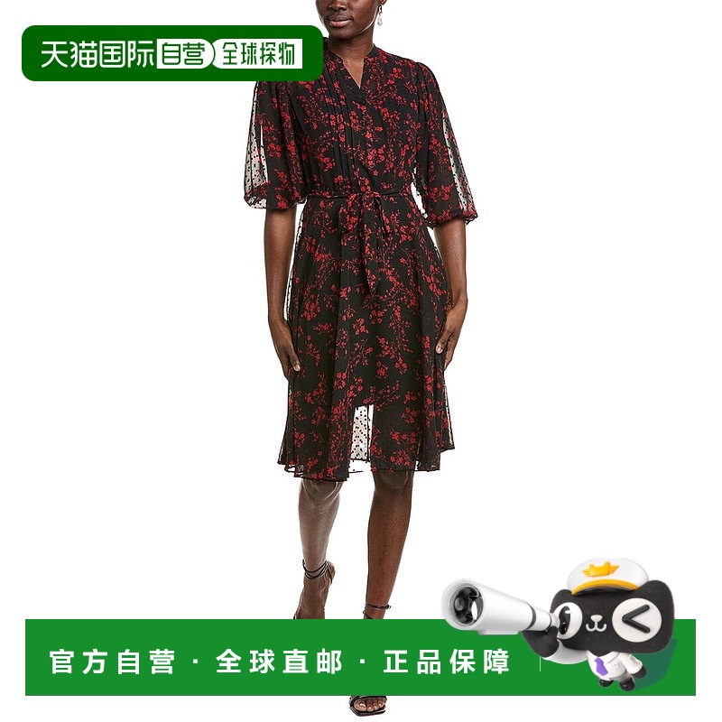 自营 Nanette Nanette Lepore Midi连衣裙-红色 美国奥莱直发