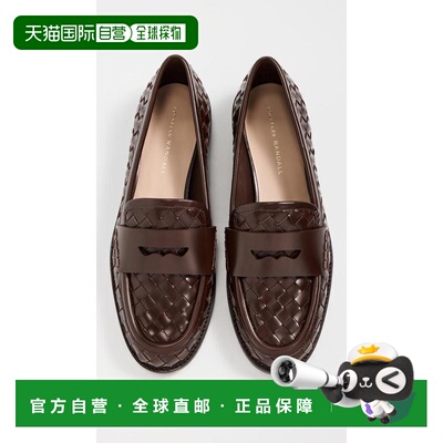 美国直邮LOEFFLER RANDALL 女士拖鞋平底鞋进口豆豆鞋牛皮圆头