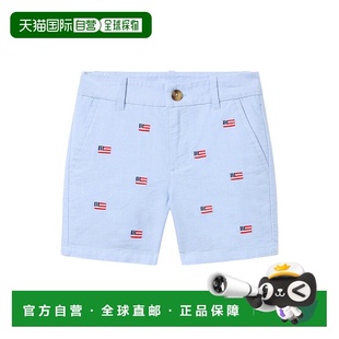 蓝色 jack珍妮和杰克刺绣旗牛津短裤 美国奥莱直发 and 自营janie
