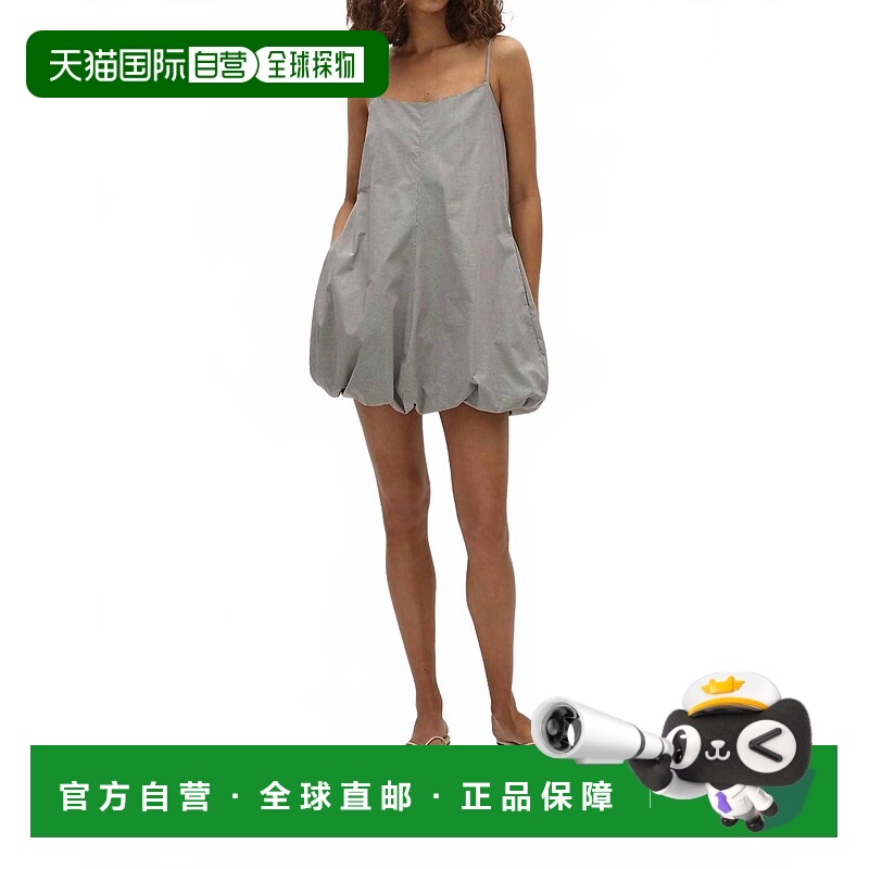 自营faithfull the brandAniela迷你裙在Gingham Espresso-Gingha