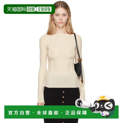 1h可退 香港直邮潮奢 Baserange 女士 灰白色 Omato 长袖 T恤 TTM