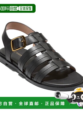 自营 Cole Haan Flynn渔夫皮凉鞋-黑色 美国奥莱直发新款