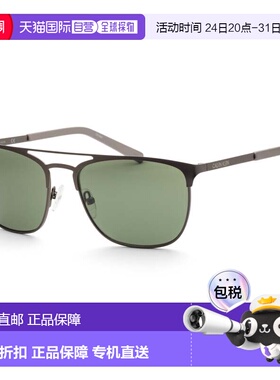 自营Calvin Klein Men's 55mm Matte Gunmetal Sunglasses - matt