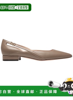 自营 Bally Elsa 6300281 Women's Canapa Flat Leather Ballerin