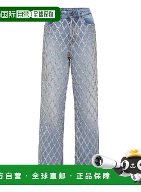 自营philipp pleinSkater Fit Jeans Crystal Net - mykonos 美国