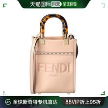 女士 美国直邮 托特包迷你肩带手提包粉红真皮 fendi