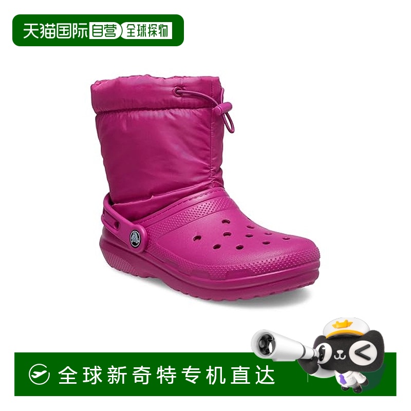 1h可退 香港直邮潮奢 Crocs 卡骆驰 女童 Neo Puff 经典款内衬靴(