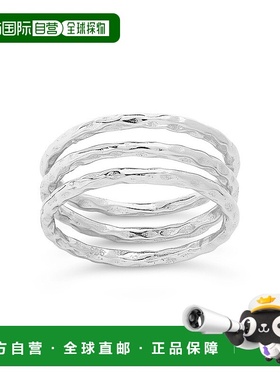 自营 sterling forever纹理三环戒指套装 - 银白色 美国奥莱直发