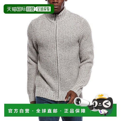 自营Vince Mega Marl Full Zip Wool & Cashmere-Blend Mock Neck