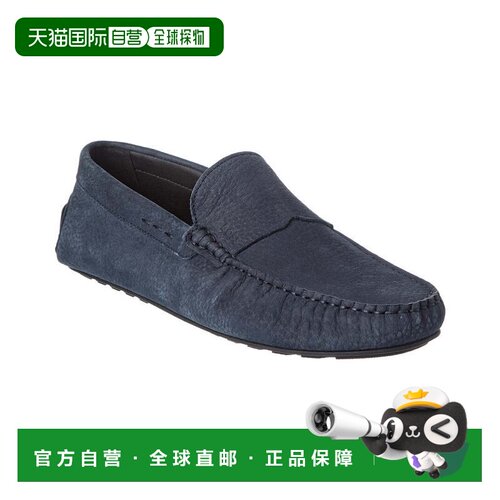 自营BOSS Hugo Boss Noel皮革鹿皮鞋-蓝色 美国奥莱直发男鞋