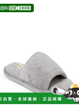 自营Dearfoams Women's Beatrice Quilted Microfiber Terry Slid