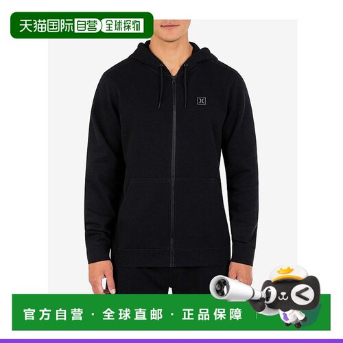 1h可退 【美国直邮】Hurley 男士标志性全拉链连帽卫衣 舒适透气