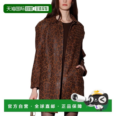 自营Walter Baker Candice Suede Coat - leopard 美国奥莱直发