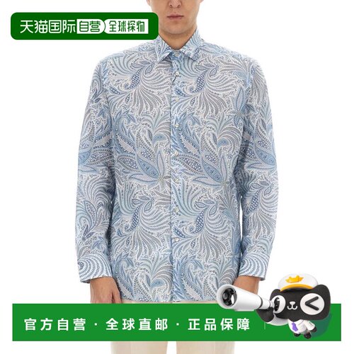 自营etroPaisley Pattern Cotton Shirt - blue 美国奥莱直发