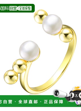 自营geneviveSterling Silver 14k Gold Plated with 5mm freshwa