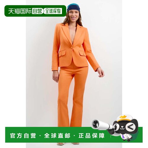 自营trina turk附魔合身西装外套-奥伦提橙 美国奥莱直发