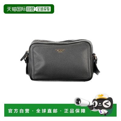 自营 Twinset聚乙烯女式手提包-黑色 斜挎包单肩包美国直发奥莱