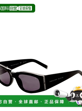 自营Philipp Plein Women's 55 mm Black Sunglasses - black 美