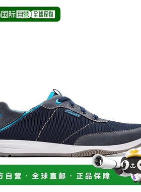 自营 Clarks Sailview Sport 蓝色磨砂皮革 - 海军蓝组合 美国奥