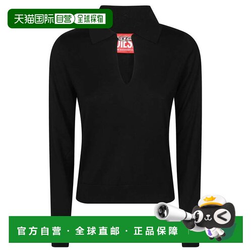 自营diesel修身长袖t恤-黑色 美国奥莱直发