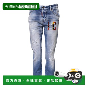 自营Dsquared2 Skinny Jeans Waist Mid Cotton Washed Women