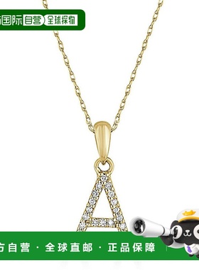自营 sabrina14k 金和钻石初始项链 - 黄色 a 美国奥莱直发吊坠