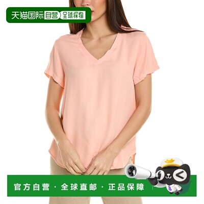 自营Bella Dahl V-Neck T-Shirt - pink 美国奥莱直发