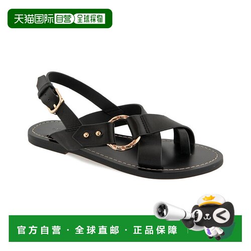 自营Rebecca Minkoff Jayla皮革凉鞋-黑色 美国奥莱直发