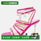pin Pink 自营Mach Bow Mach Crystal Sandals Satin Camille
