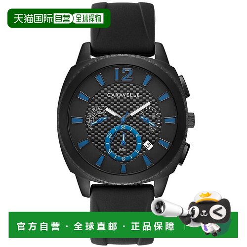 自营Bulova Men's Caravelle Black carbon fiber Dial Watch - b
