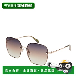 金色 Lorena方形太阳镜 美国奥莱直发 Fossil女式 自营