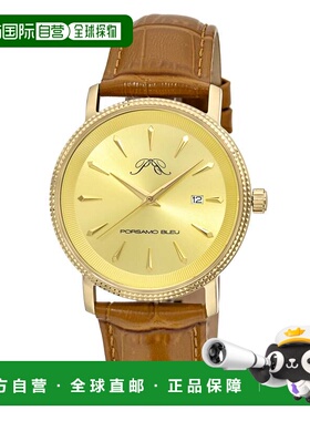 自营Porsamo Bleu Men's Veritas 2 Genuine Leather Band Watch