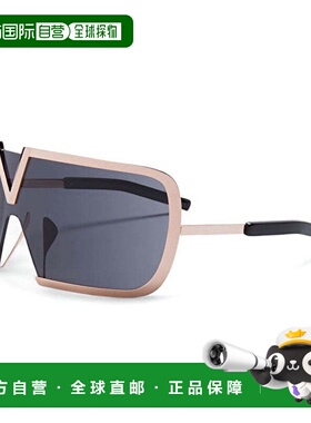 自营Valentino Sunglasses Shield Semi Rim, Light Gold Frame A