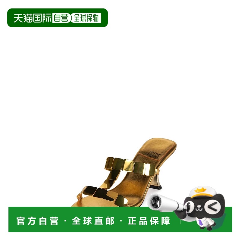 自营jeffrey campbell金色女式Astarte T带凉鞋 美国奥莱直发
