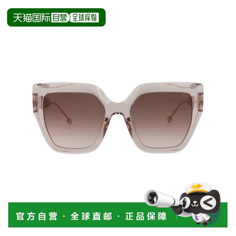 自营philipp plein猫眼镜框醋酸酯太阳镜-米色-米棕色 美国奥莱直