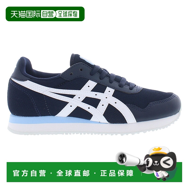 美国直邮Asics亚瑟士女士运动鞋Tiger Runner系列海军蓝色经典